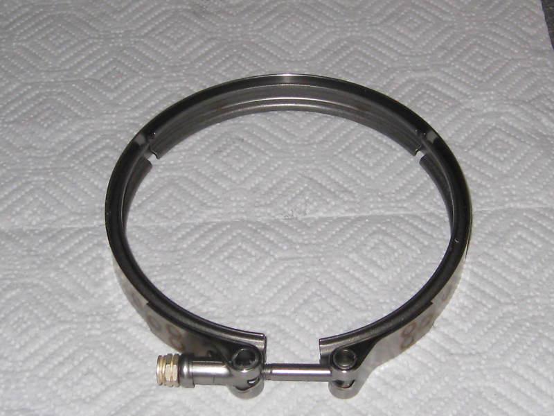 New stainless steel v-band turbo clamp, 5-1/4 to 5-3/4", high quality