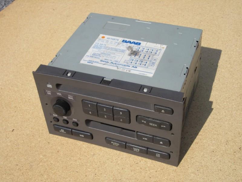 03 04 05 02 01 00 99 saab 9-5 oem factory cd & cassette player radio 4616876