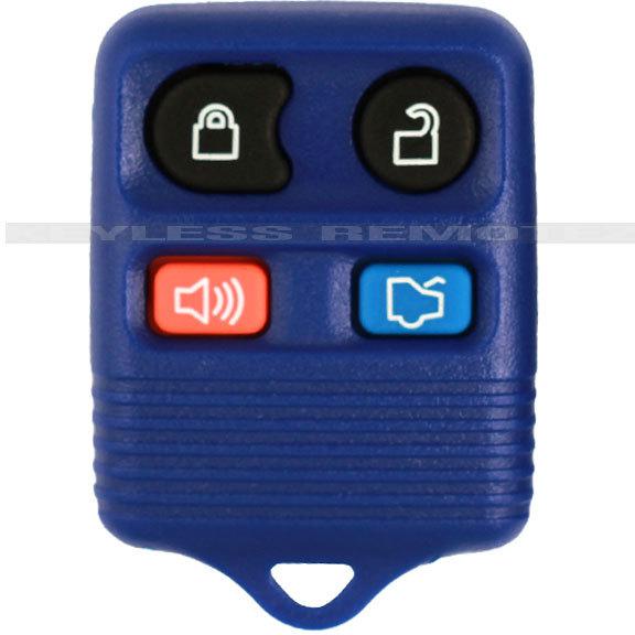 New blue  ford 4 button keyless entry key remote fob clicker + free programming