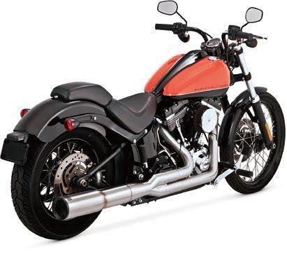 Vance & hines stainless high output 2-1 exhaust harley flstfb fat boy lo 10-12