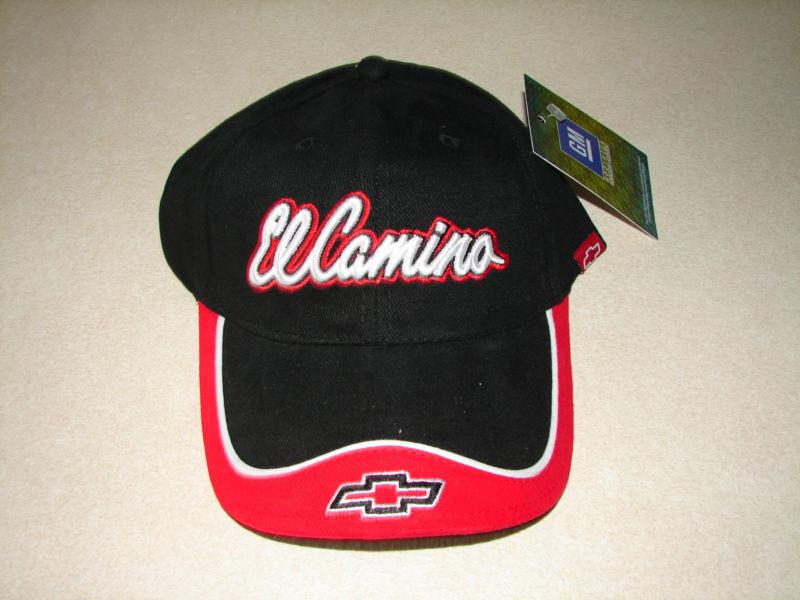 El camino red with black trim  hat   chevy