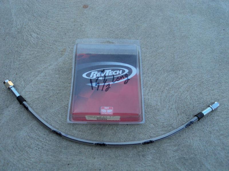 Sell Harley Steel Braided Brake Line Clear Coated 15" RevTech 662019