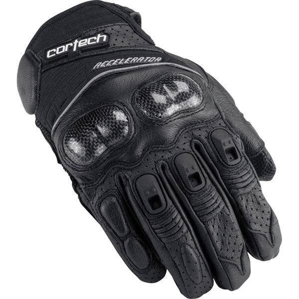 Black/black l cortech accelerator series 3 leather glove