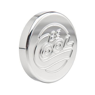 Be cool 71001 radiator cap aluminum polished round be cool logo 13 psi ea