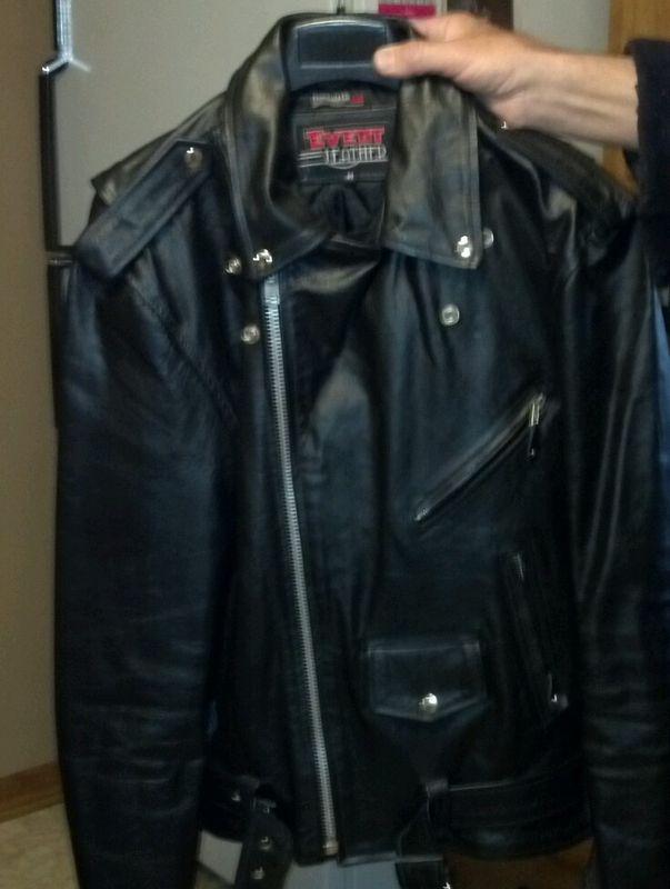  mens leather motorcycle jacket- retail $249