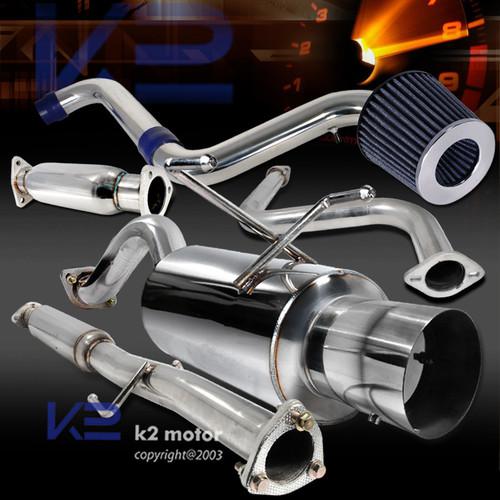 96-00 civic 3dr 1.6l cold air intake+exhaust test pipe+catback muffler system