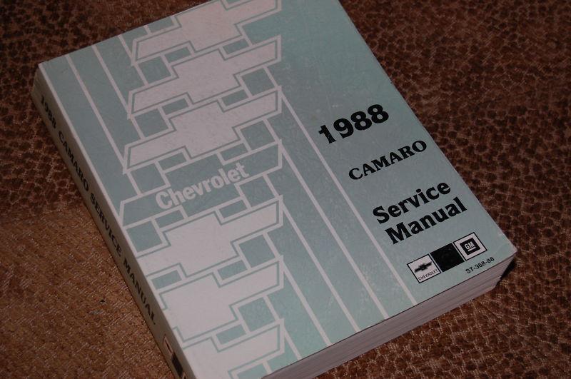 1988 chevy camaro service manual contents new mint not a cd! oem free shipping 