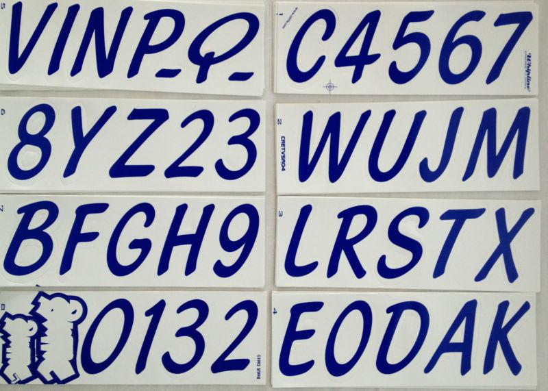 Stiffie Whipline Solid WLS03 Boat Hull ID Number Decal Blue White Registration, US $7.99, image 2