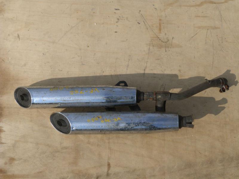 1994-2003 honda vf750 magna right muffler exhaust mufflers vf 750 used oem 94 03