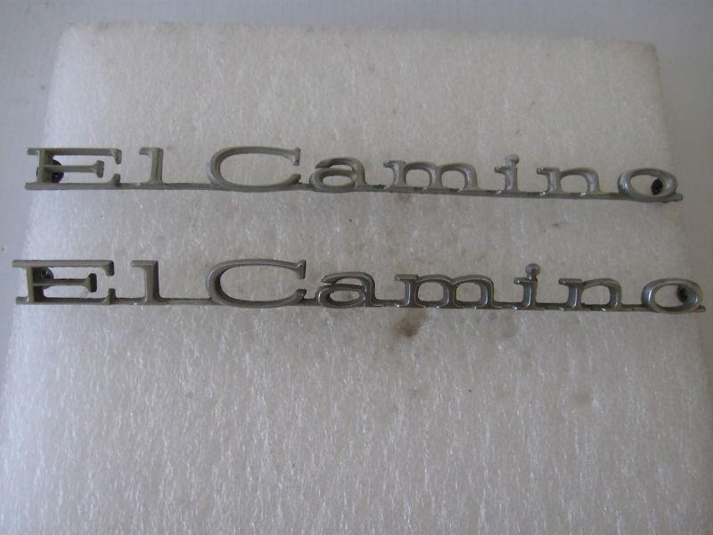  2 "el camino " emblems script trim    metal  gm chevrolet pick up 28992