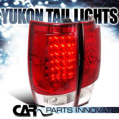 07-11 chevy tahoe suburban gmc yukon xl led tail lights rear brake lamp red