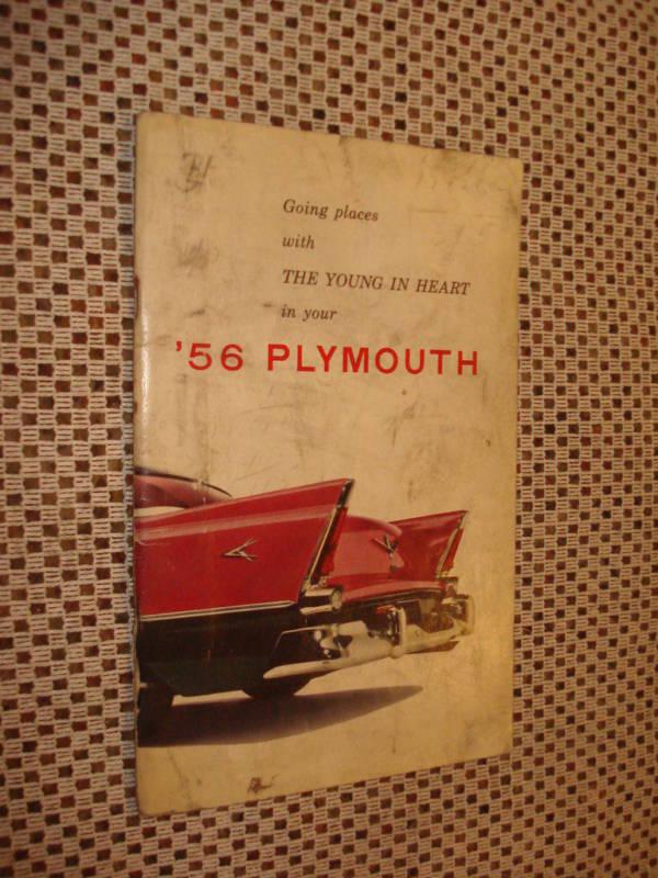 1956 plymouth owners manual original glove box book nr
