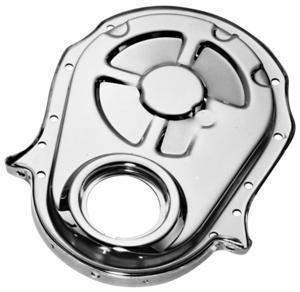 Chrome timing chain cover w/ oil seal chevy b/b 10 bolt