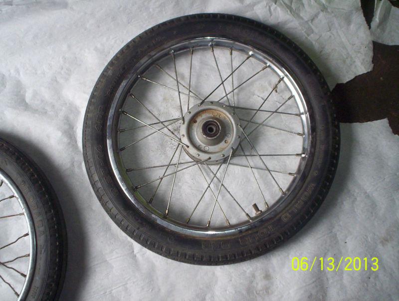 80 honda nc 50 express nc50 front tire & rim wheel  assembly