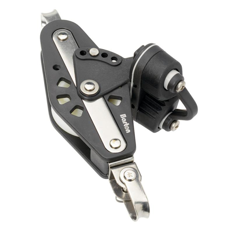 Barton marine 4631 4631 - size 4 - fiddle - swivel, becket & cam cleat block
