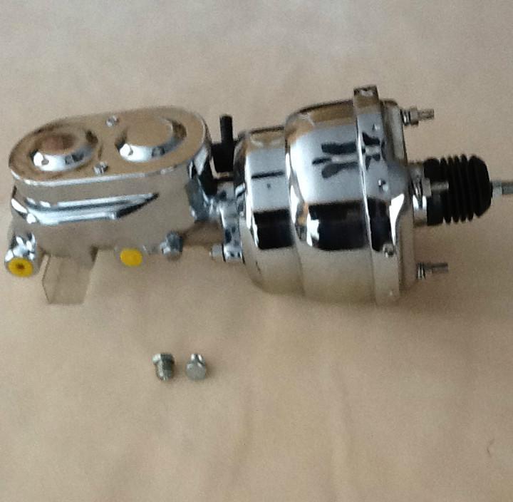 Jeep cj chrome 7"  brake booster chrome aluminum master cylinder new