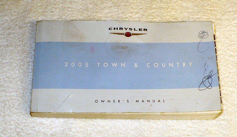 Town & country minivan 05 2005 chrysler owners owner's manual all models