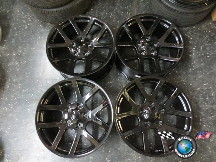 Four 2004-13 dodge ram 1500 gloss black 20 wheels rims 20x9 +25mm