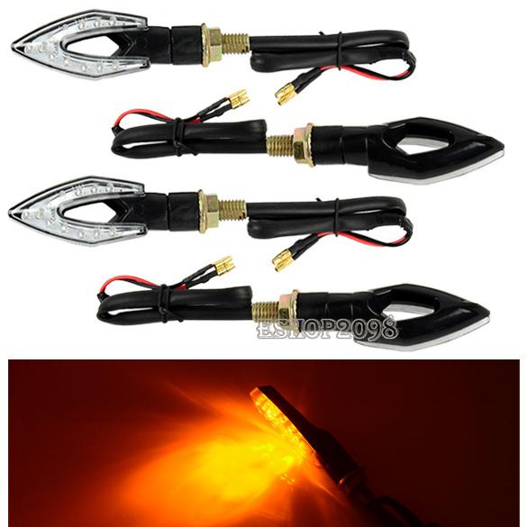 4 x motorcycle 12-led turn signal indicators lights universal high quality ep98 