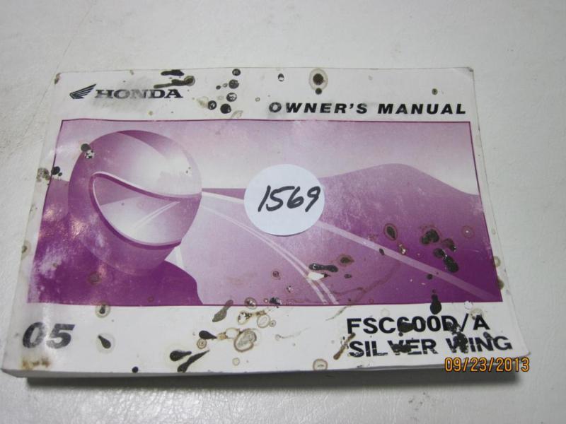 2005 honda silver wing fsc600 owner's manual fsc 600 d # 1569