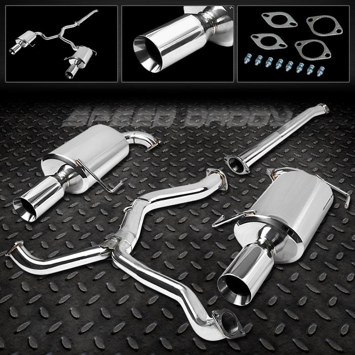 Purchase DUAL 4" TIP OVAL MUFFLER MIDPIPE+CAT BACK CATBACK EXHAUST 05