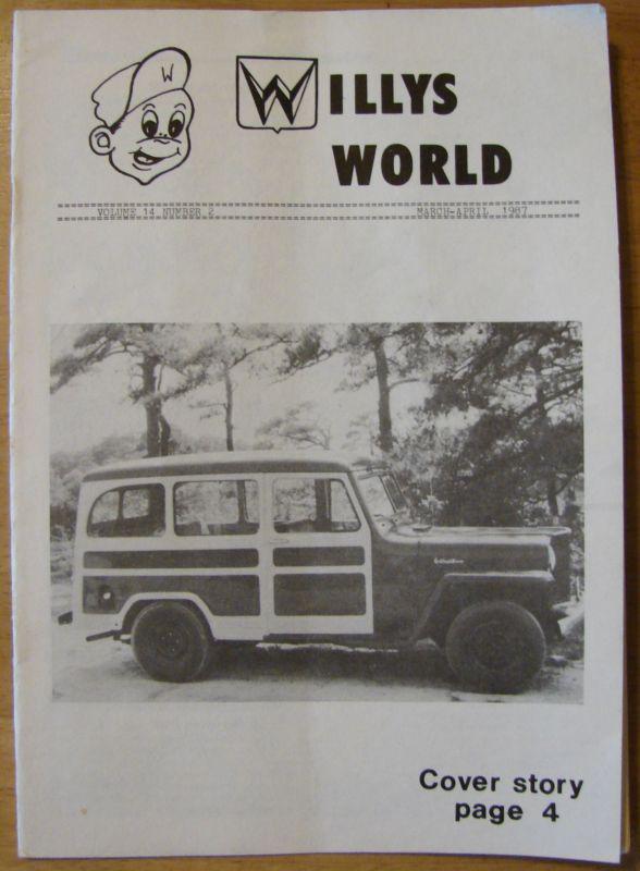 Willys world 1987 newsletter vol. 14 number 2 jeep
