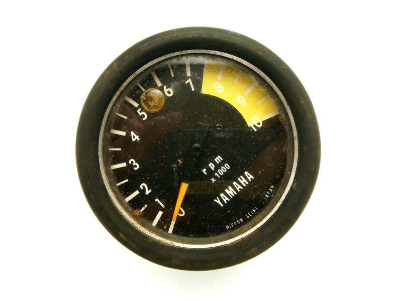 Vintage original yamaha enduro street motorcycle tachometer warning light top