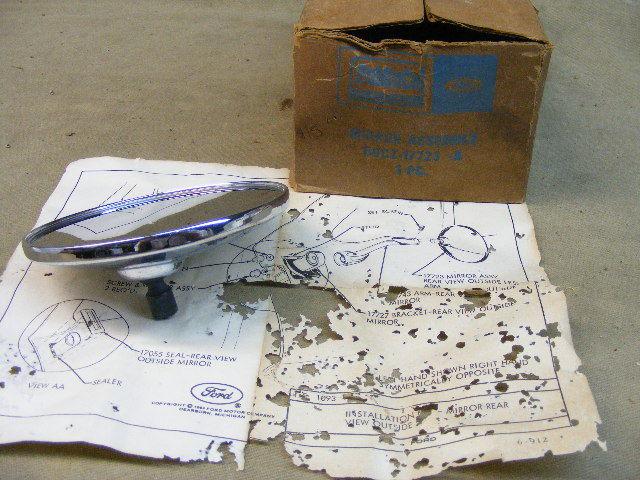 56-62 nos ford f-100 pick up outside mirror head b6cz 17723 a, flawless orig.