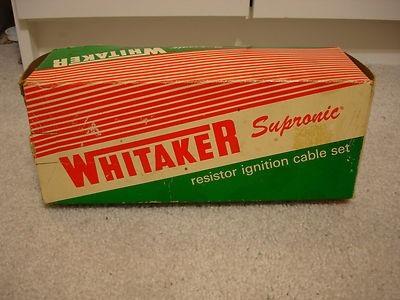 Vintage nos whitaker supronic universal v8 spark plug wires resistor ignition 