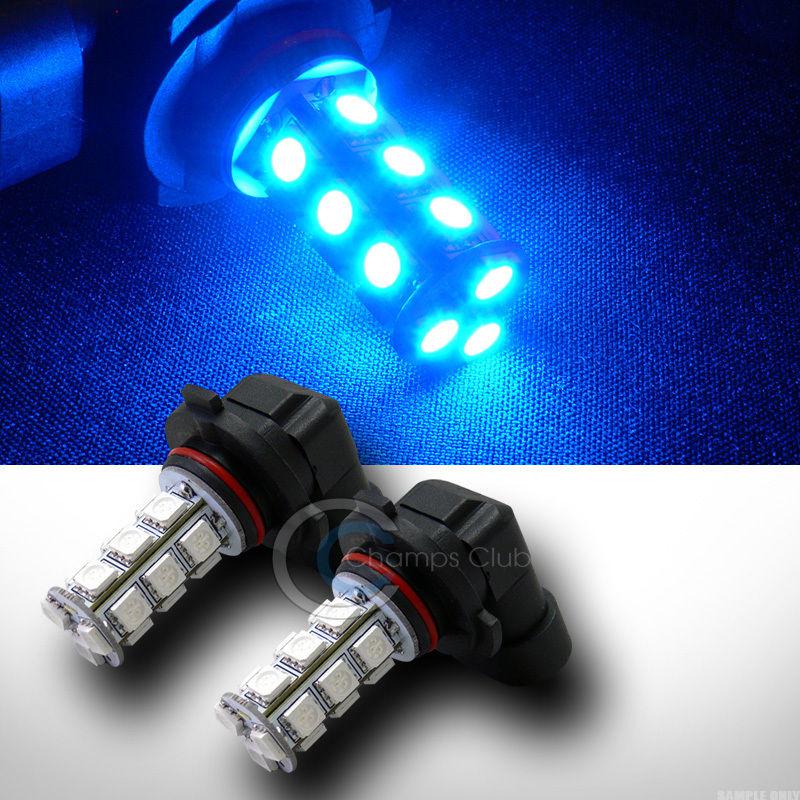 2pc blue 9005/hb3/h10 18x 5050 smd led daytime running light drl bulbs 9050 set