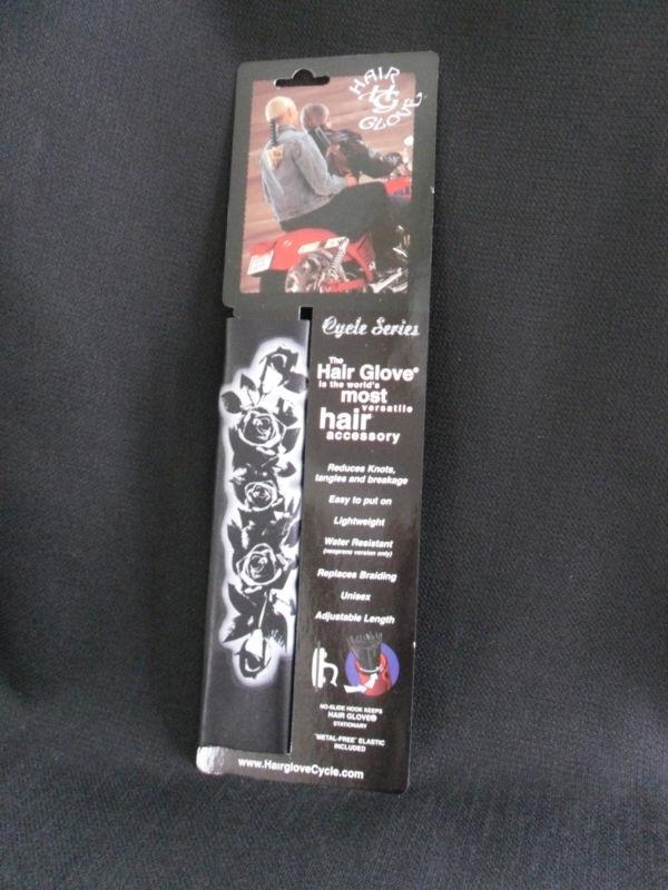 8" roses leather ponytail holder