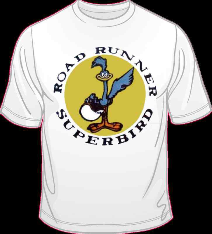 Sale! road runner superbird men's shirt m l xl 2xl white tee mopar plymouth nr