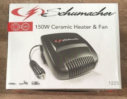 Schumacher 150 watt heater &amp; fan 12 volt car heater defroster &#034;niop&#034;