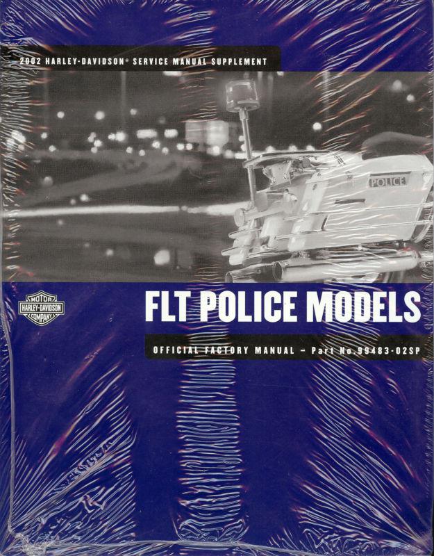 2002 harley-davidson flt police service manual supplement -new sealed-flhtp-flhp