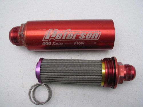 Peterson 400 series filter  100 micron element  20 an inlet 16 an  out fitting 2