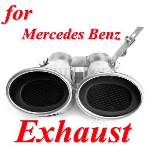 Exhaust dual pipe muffler tips for mercedes-benz amg c class w203 c240 c320 new