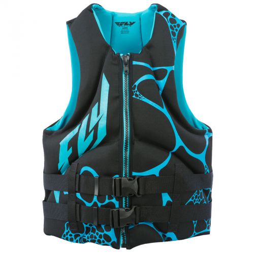Fly racing neoprene life water sport vest-black/blue-xl