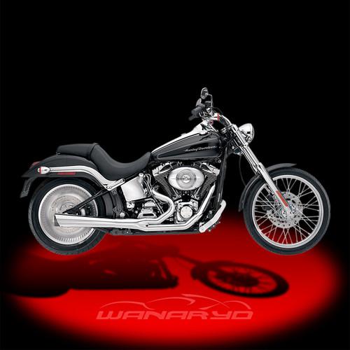 Kerker supermeg 2-into-1 exhaust systems, chrome for 2007-2011 harley softail