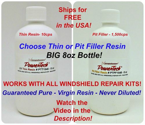 Powertech windshield repair resin pit filler or thin 240ml 8 oz