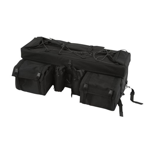 Black 33&#034; atv rear rack soft-luggage storage cargo gear pack bag atv-rbg-9030-bk