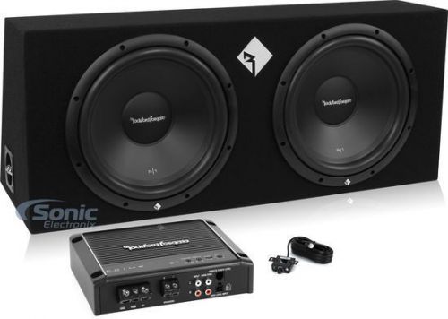 Rockford fosgate prime amplified dual 12" subwoofer enclosure bass solution
