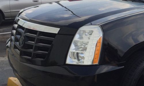 Complete cadillac grill and emblem painted all black