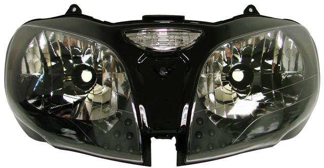 Head light assembly for kawasaki ninja zx6r zx6 zx9r zx9 zx600 zzr 600 00 01 02