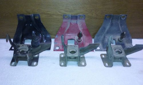 1960 1961 chevy truck hood latch n receiver bracket set. used gm oem