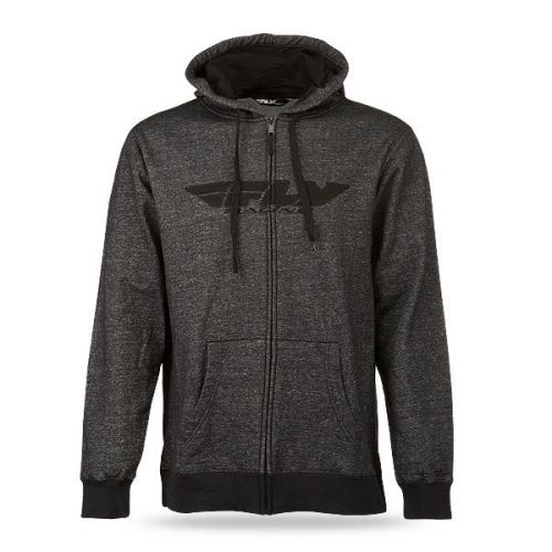 Fly racing corporate 2015 mens zip up hoody black denim
