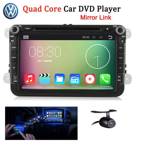 8" in-dash 2din android 4.4 quad core car dvd player radio gps navi for vw+cam