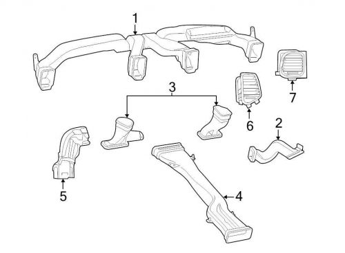 Chrysler oem jeep dashboard air vent 5mt20dx9aa image 6