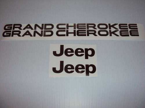 2 jeep &amp; 2 grand cherokee black door letters badge emblem marine vinyl