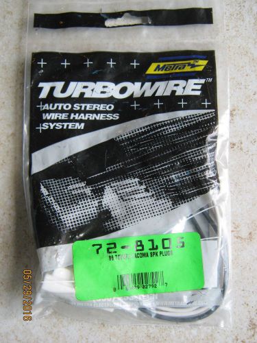 New metra 72-8105 '96 toyota tacoma auto stereo speaker wire harness plugs nos