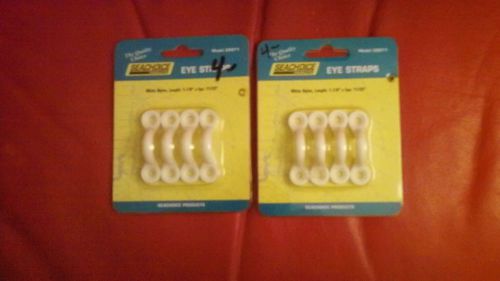 Boat marine bimini top  down eye strap 4 pack white plastic 1-7/8&#034;
